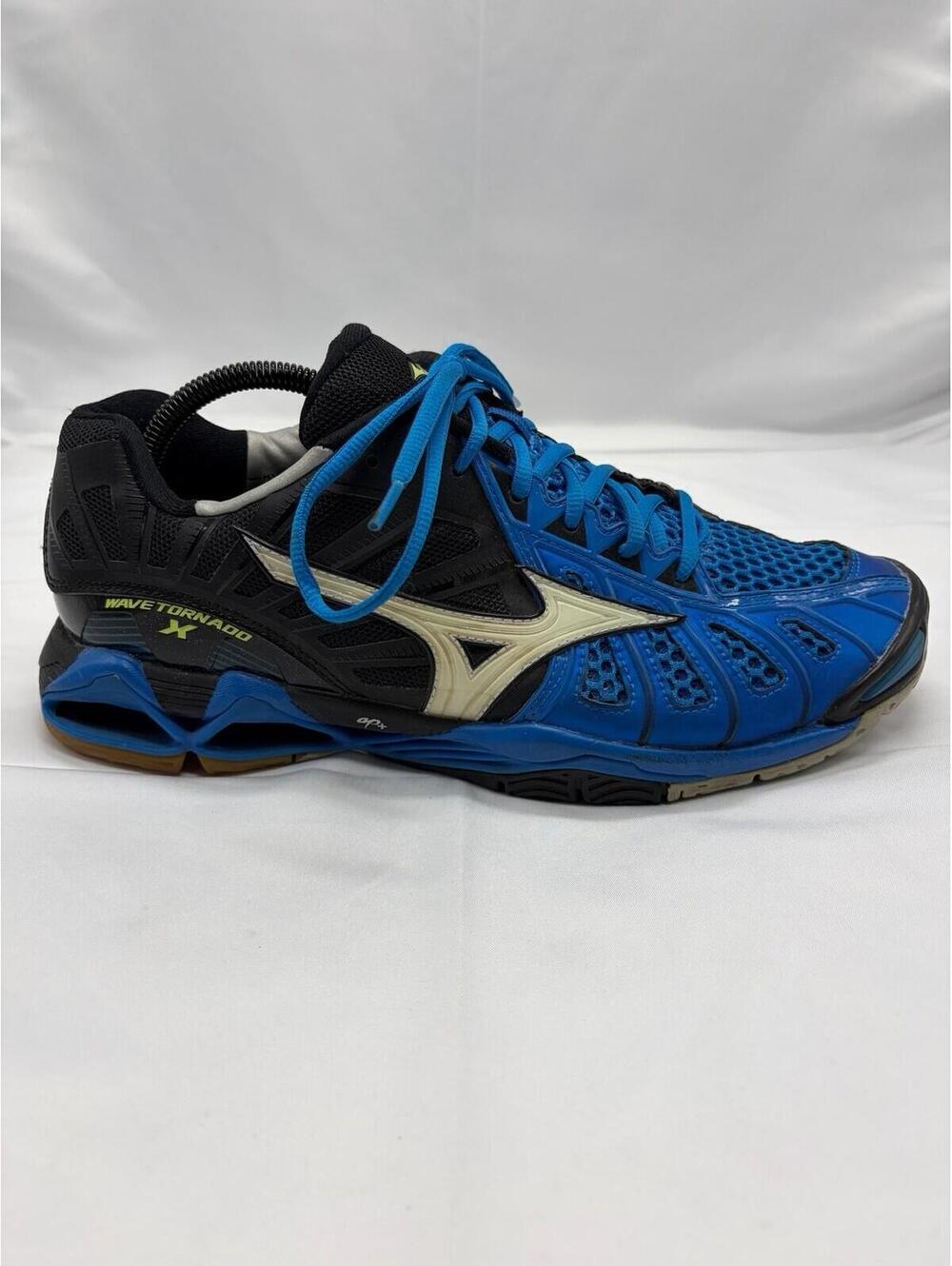 Mizuno Men’s Wave Tornado X Black/Blue Volleyball Shoes - Size 10